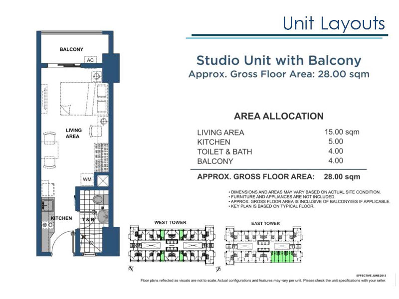 Studio Unit with Balcony