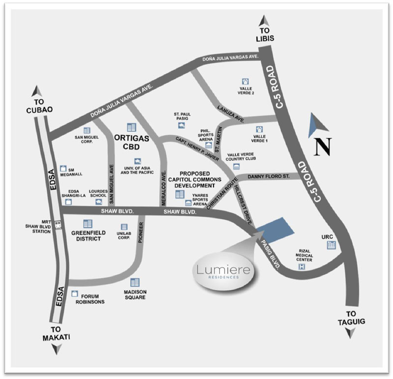 Lumiere Location Map