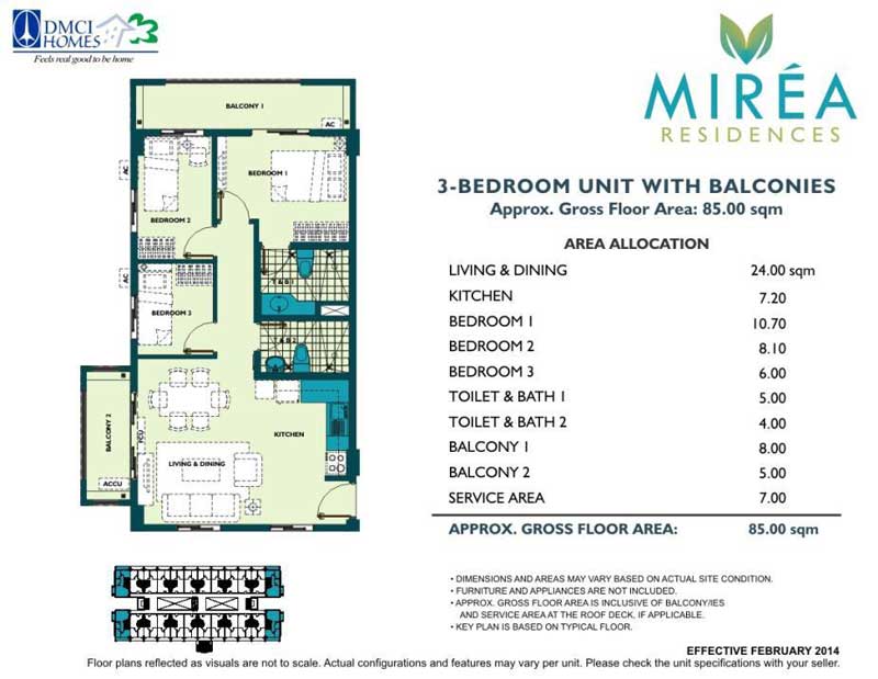 3 Bedroom 65 sqm